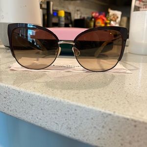Kate Spade Cat-eye style sunglasses in brown